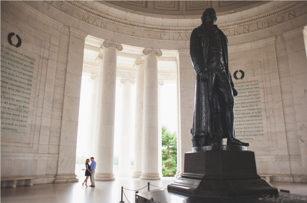D.C. Engagement Session – Jefferson Memorial, Lincoln Memorial – Photography by Birds of a Feather  Photography
